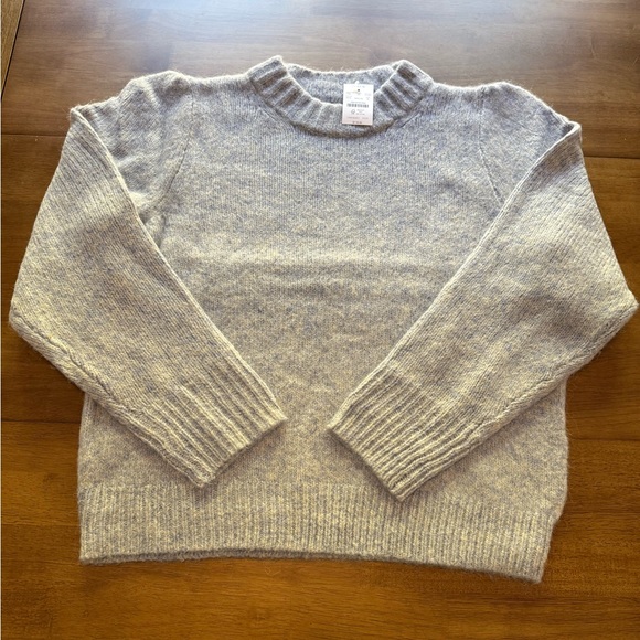 J.Crew Fuzzy Puff-Sleeve Sweater — NWT — Size XL — Heather Frosted Grey (Blue) - Picture 5 of 12